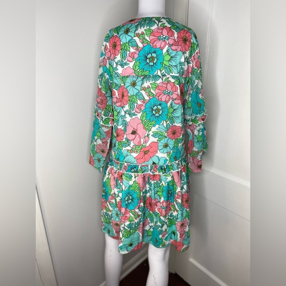 BOSTON PROPER NWT Bouquet of Summer Peasant Dress - Picture 10 of 11